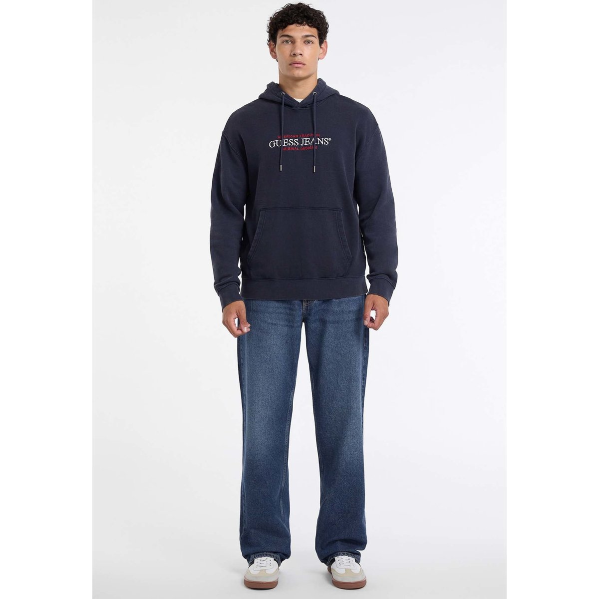 Sweat-Shirt Logo Imprimé bleu foncé, GUESS JEANS