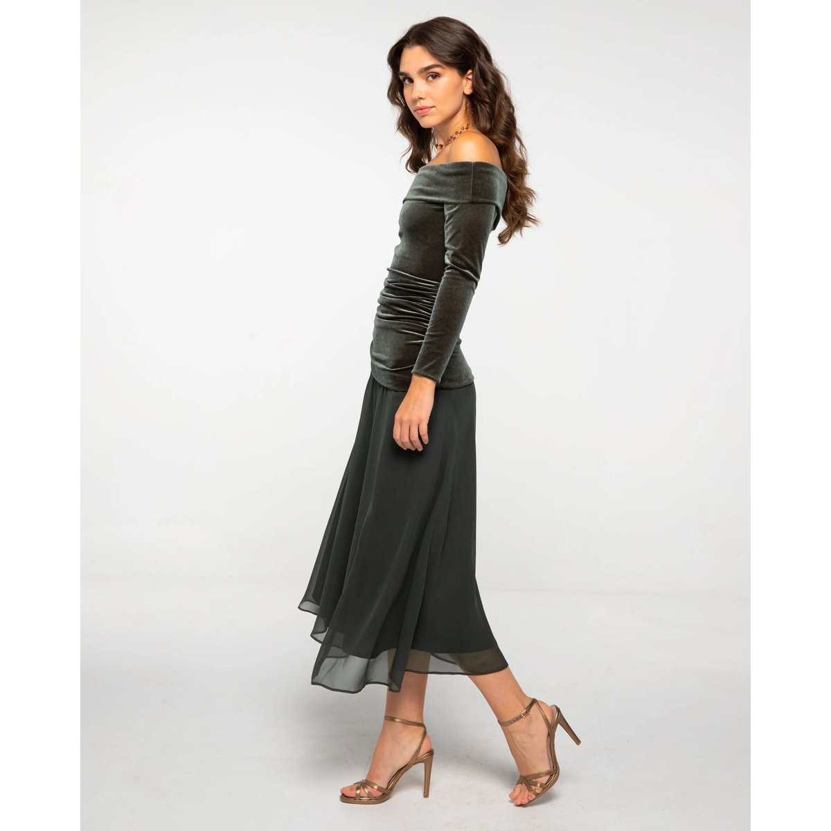 Robe en maille extensible avec franges et coupe ajustée rouge, THE-ARE