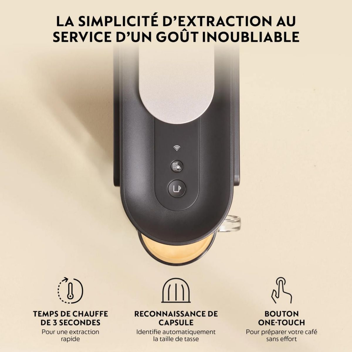 Cafetière à dosettes VERTUO UP Noire YY5859FD couleur unique, KRUPS