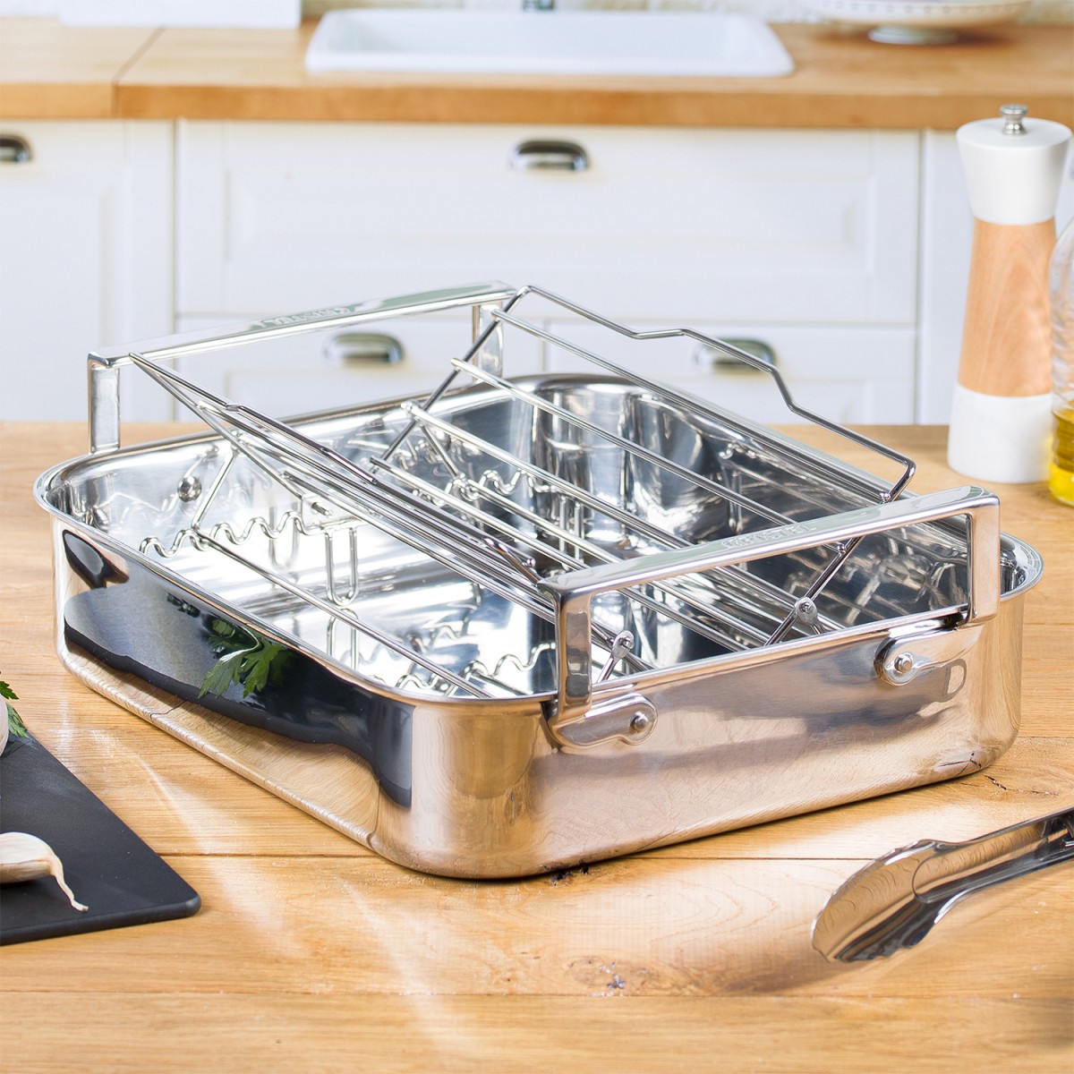 Plat à four inox - avec accessoires COMPLÉMENTS inox, CRISTEL