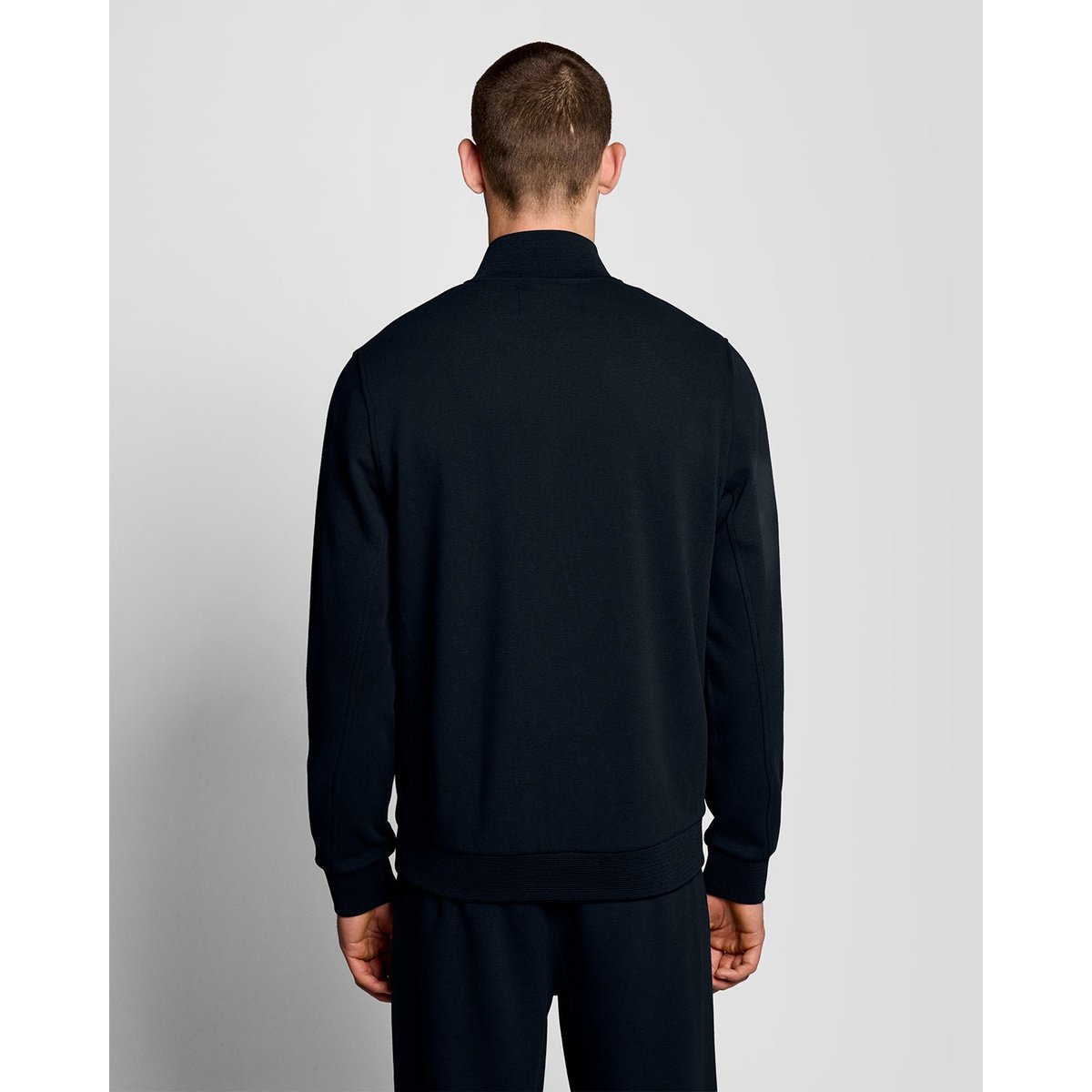 Veste en mélange de coton de survêtement bleu foncé marine, LYLE & SCOTT