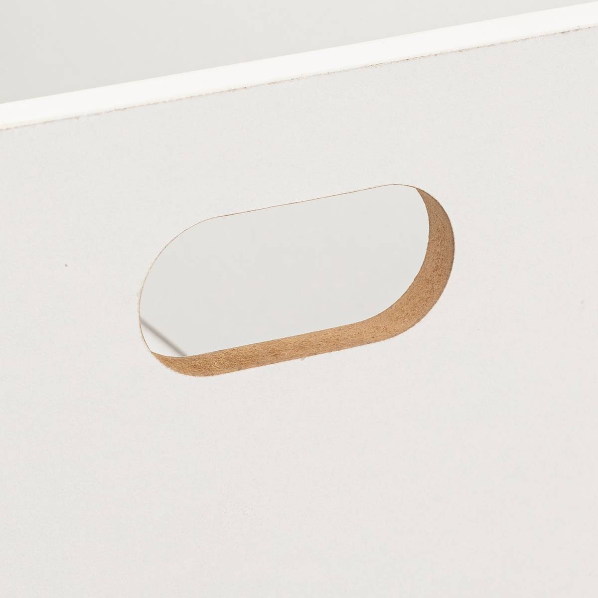 Panier de rangement en tissu effet bois MIX'N MODUL blanc, 5FIVE SIMPLY SMART