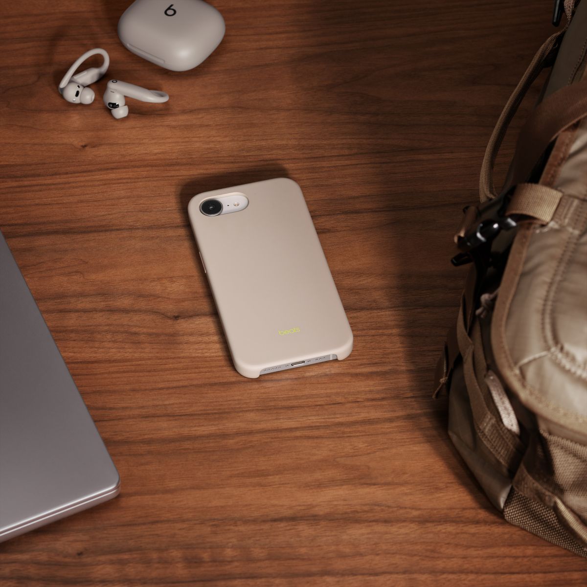 Coque iPhone 17e Magsafe Gris gypse couleur unique, BEATS BY DR,DRE