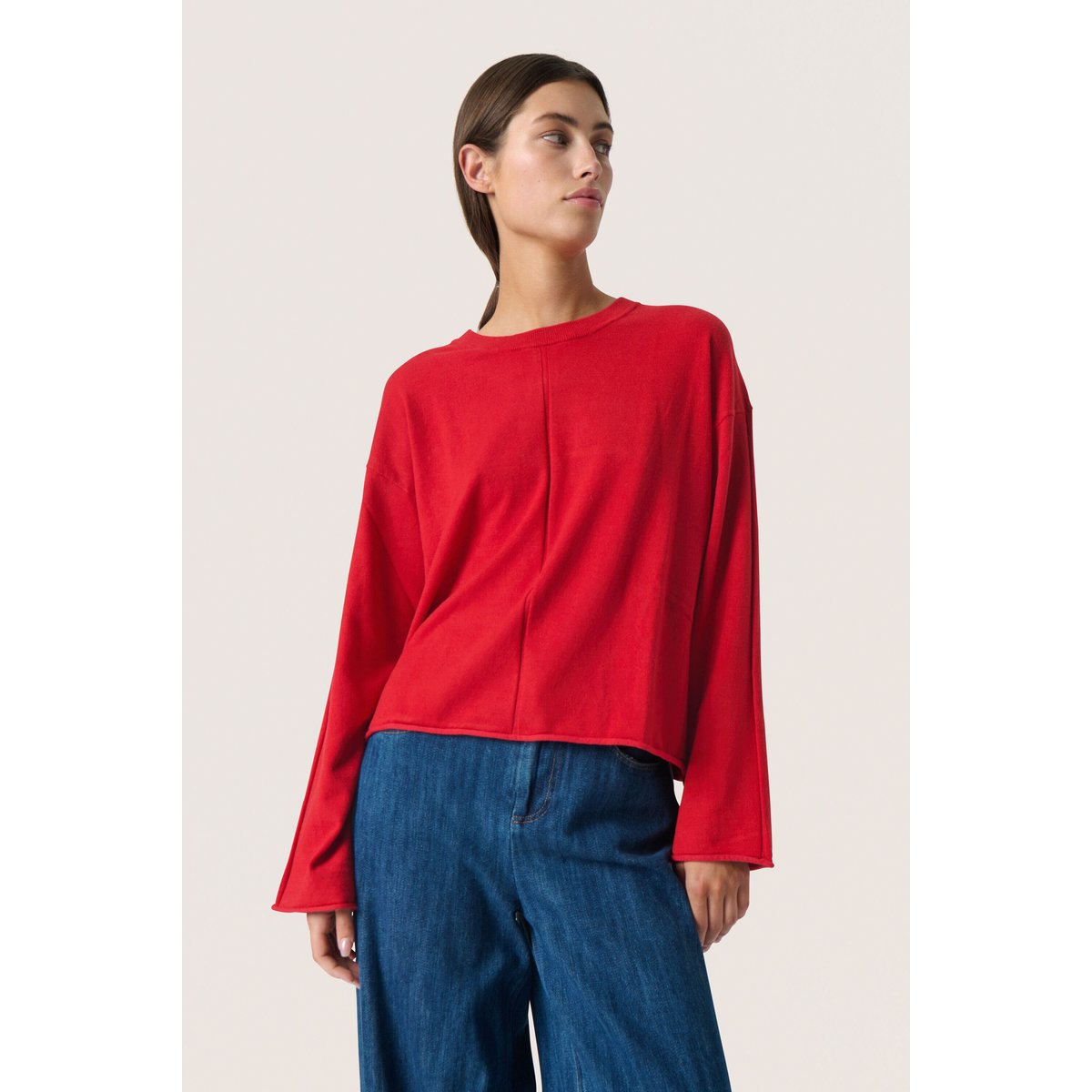 Knitted pullover rouge salsa, SOAKED IN LUXURY