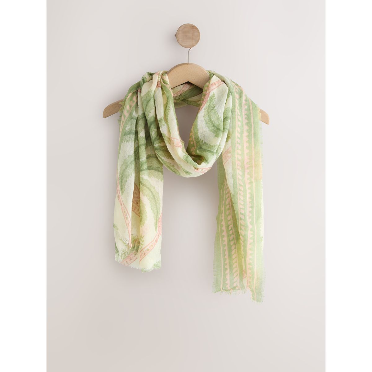 Écharpe légère imprimé palmier vert, NEXT