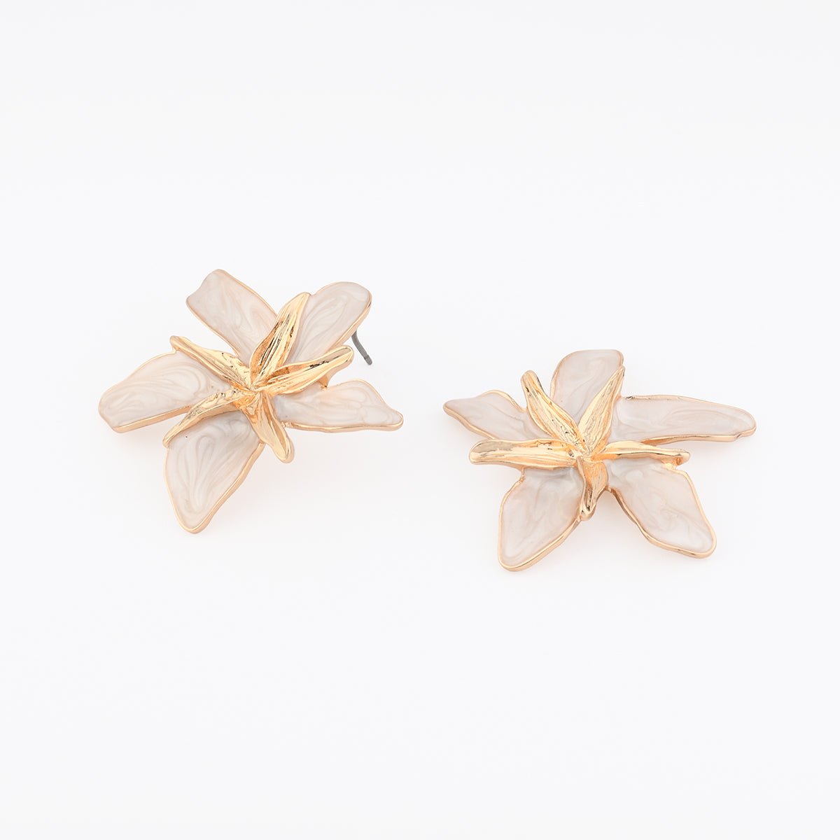 Boucles d'oreilles fleurs ivoire ivoire, BALABOOSTE