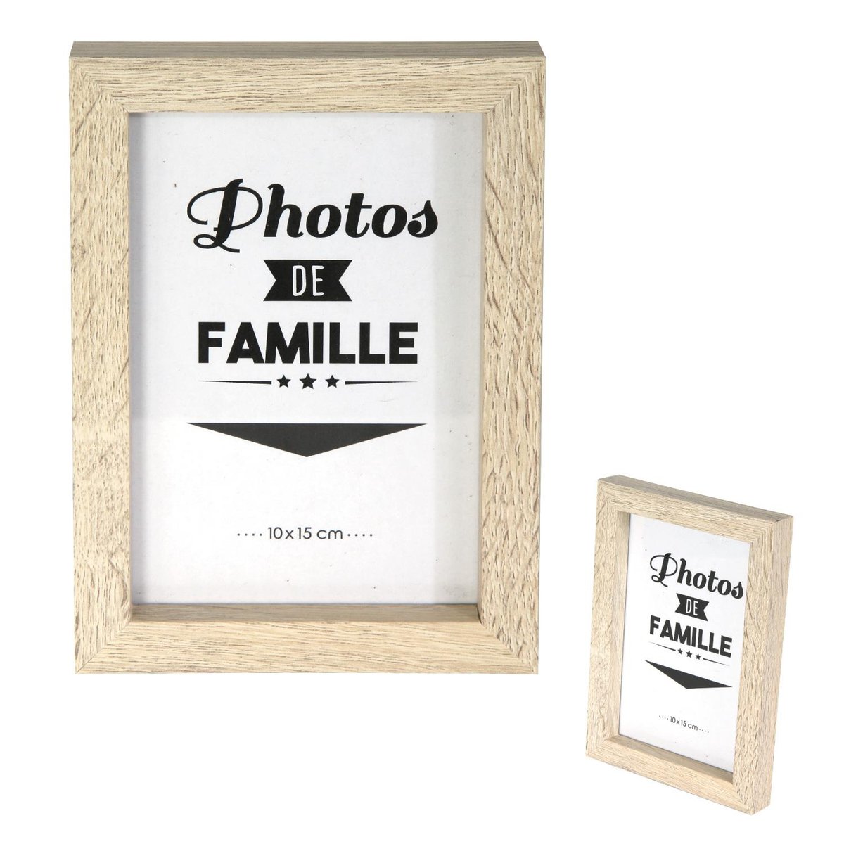 Lot 8 cadres photo design en bois multicolore, EDEN