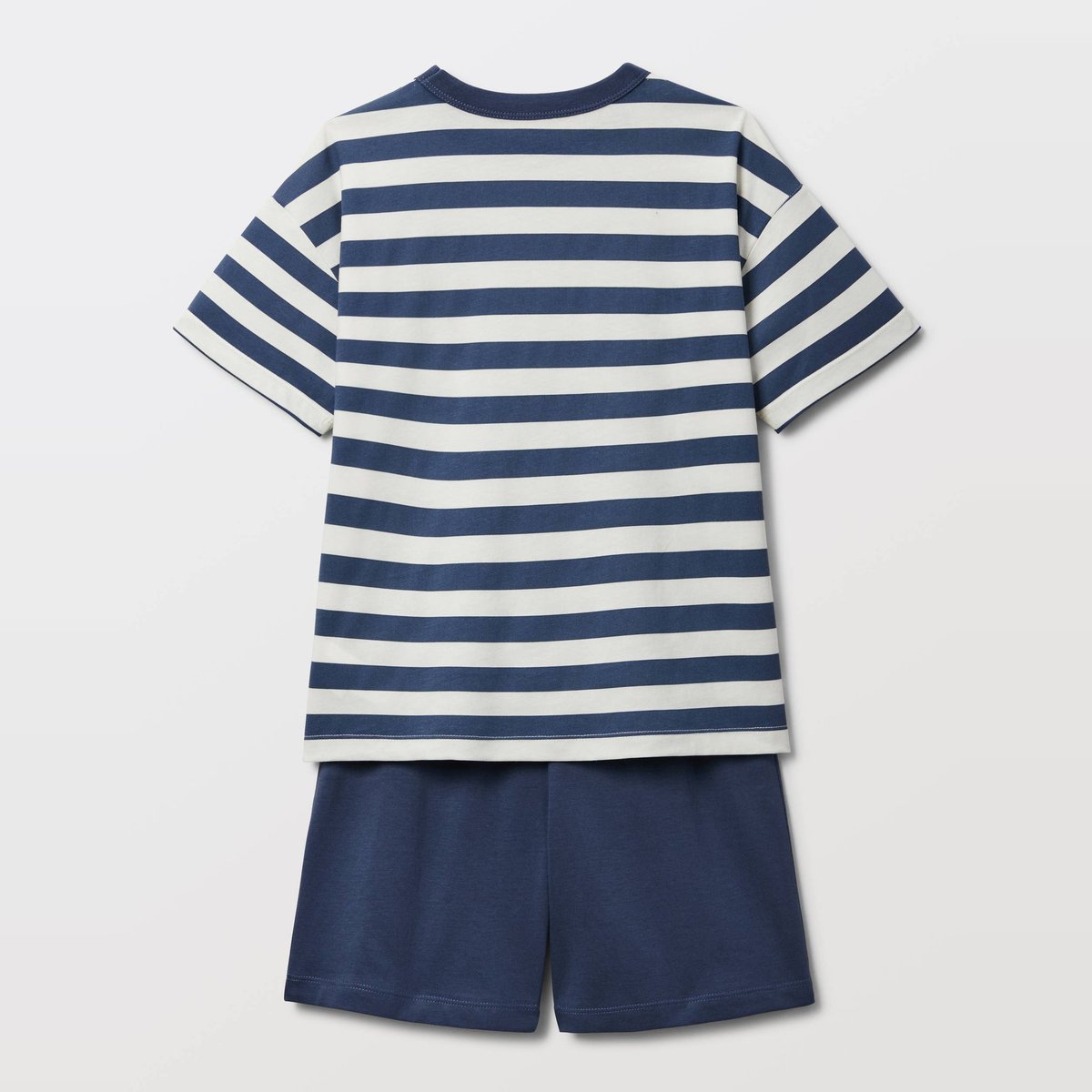 Pyjama short imprimé en jersey coton BIO GOTS pierre bleue, MONOPRIX