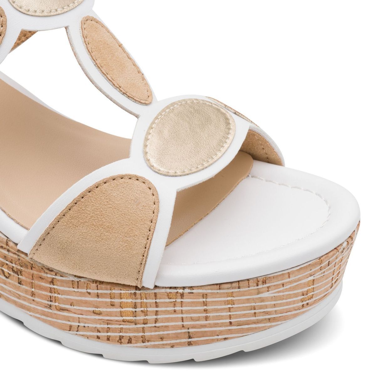 Sandale à talon en boucle blanc combiné, MARCO TOZZI
