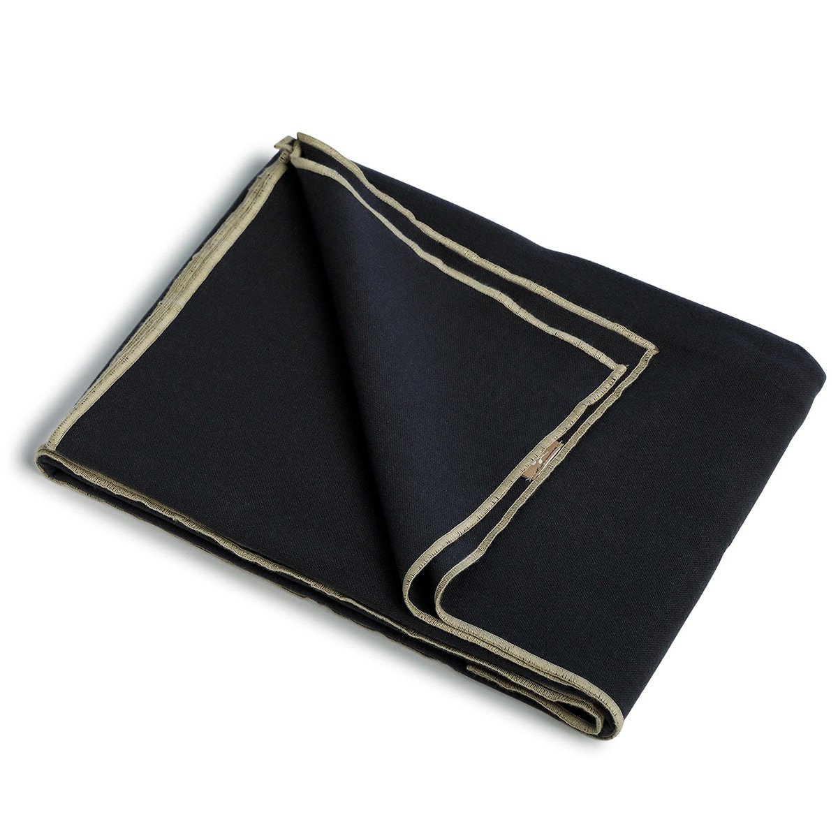 Nappe toile de coton JULES fusain / sable, FEBRONIE