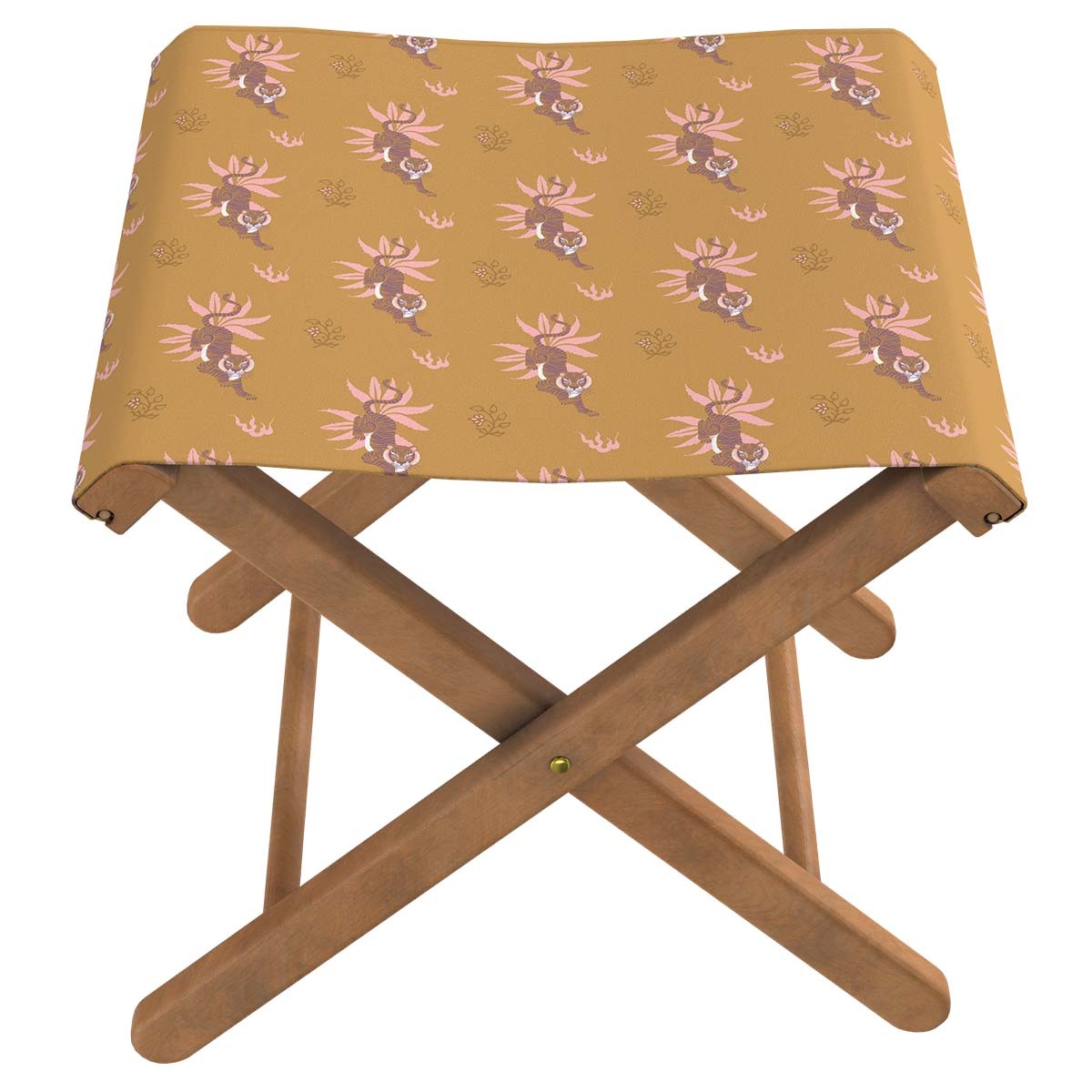 Pliant pêcheur en eucalyptus et toile outdoor, BENGALI marron, VENT DE BOHÈME