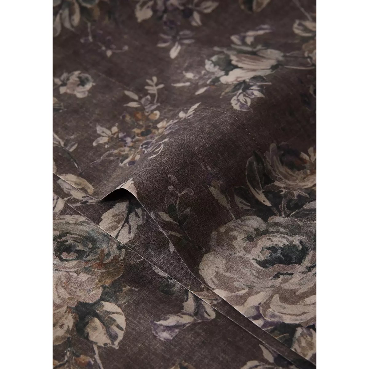 Taie d’oreiller en imprimé fleuri 45x110 cm marron, MANGO HOME