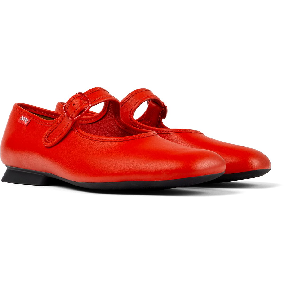 Babies en cuir Casi Myra rouge brillant, CAMPER