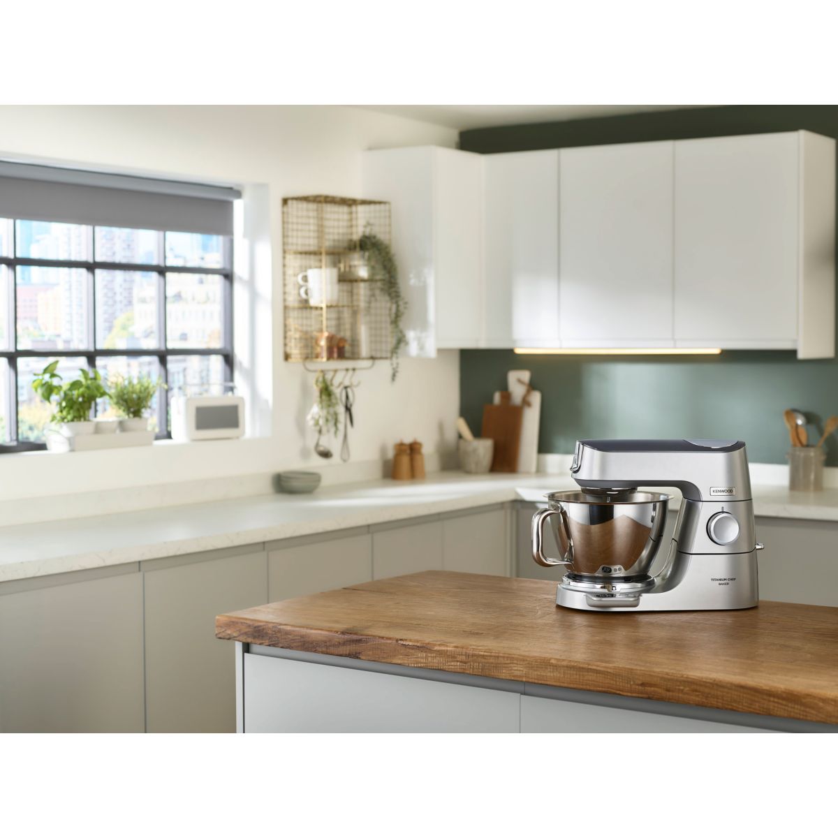 Robot pâtissier KVC85.009SI Titanium Chef Baker blanc, KENWOOD