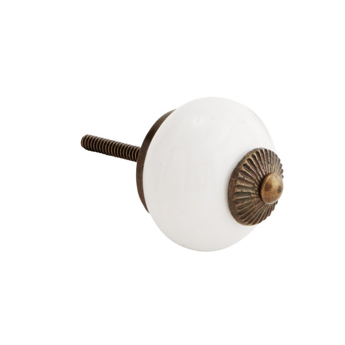 Bouton de meuble céramique blanc, MADAM STOLTZ