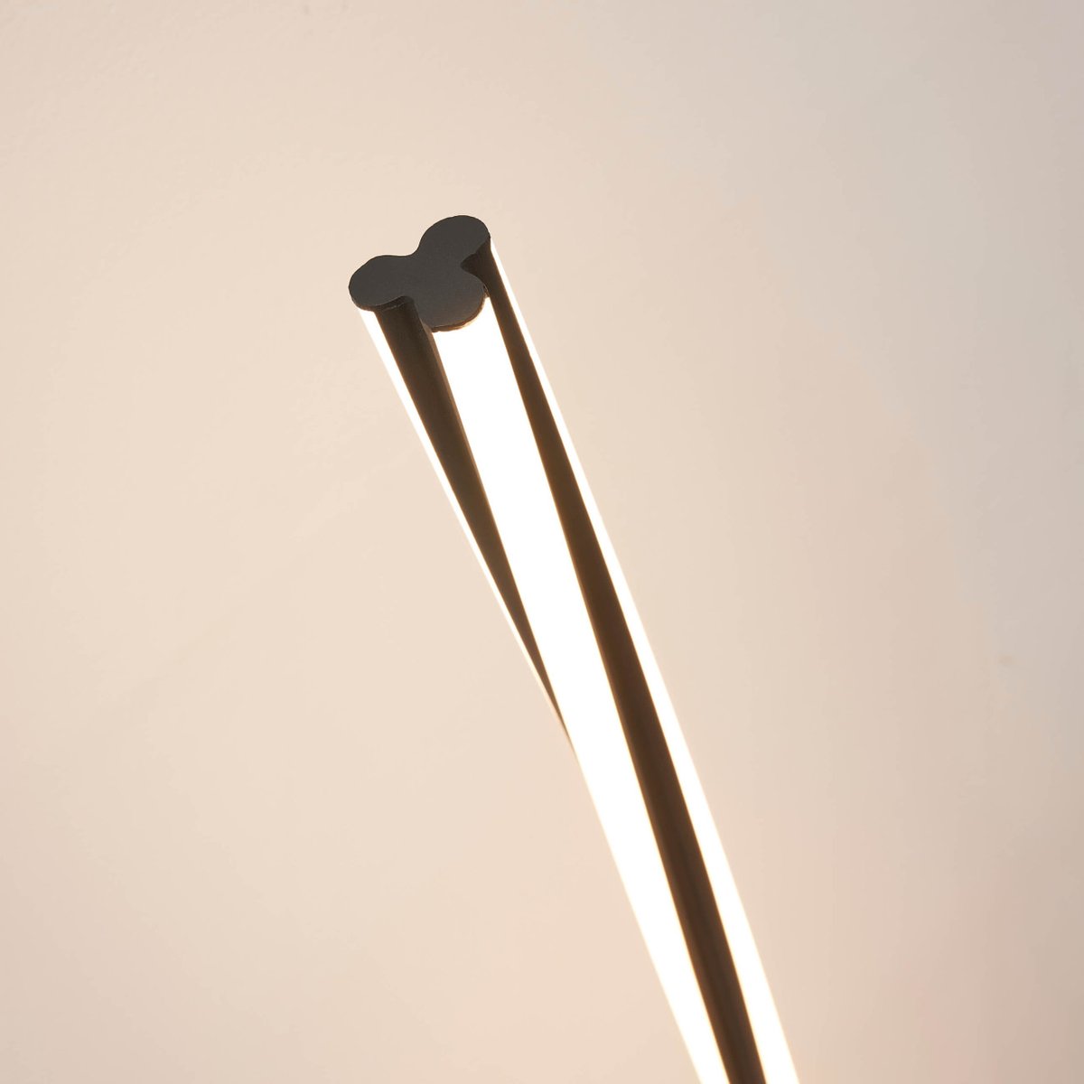 Lampadaire torsadé avec variateur - TELVO noir, KOSILUM