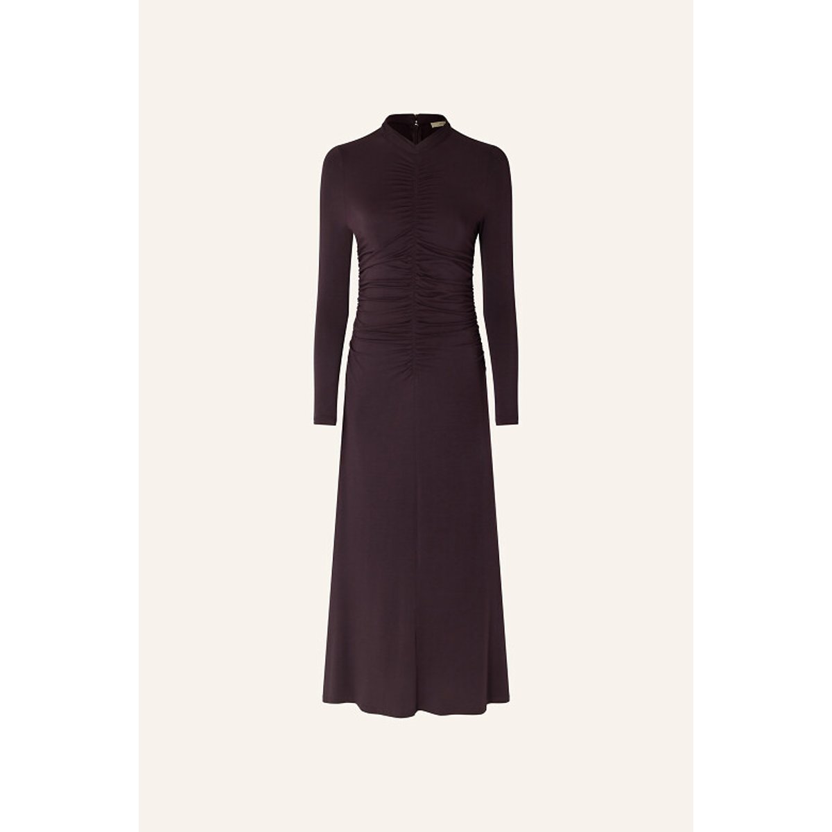 Robe longue manches longues col rond, RITA bordeaux foncé, SESSUN