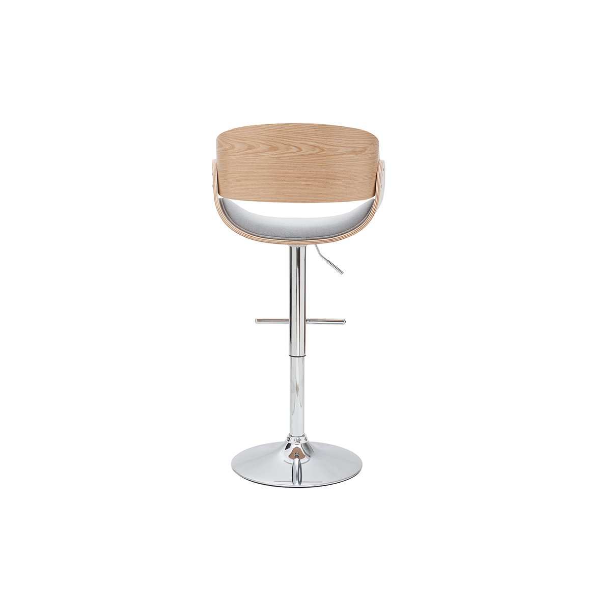 Tabouret de bar design réglable BENT gris clair, MILIBOO