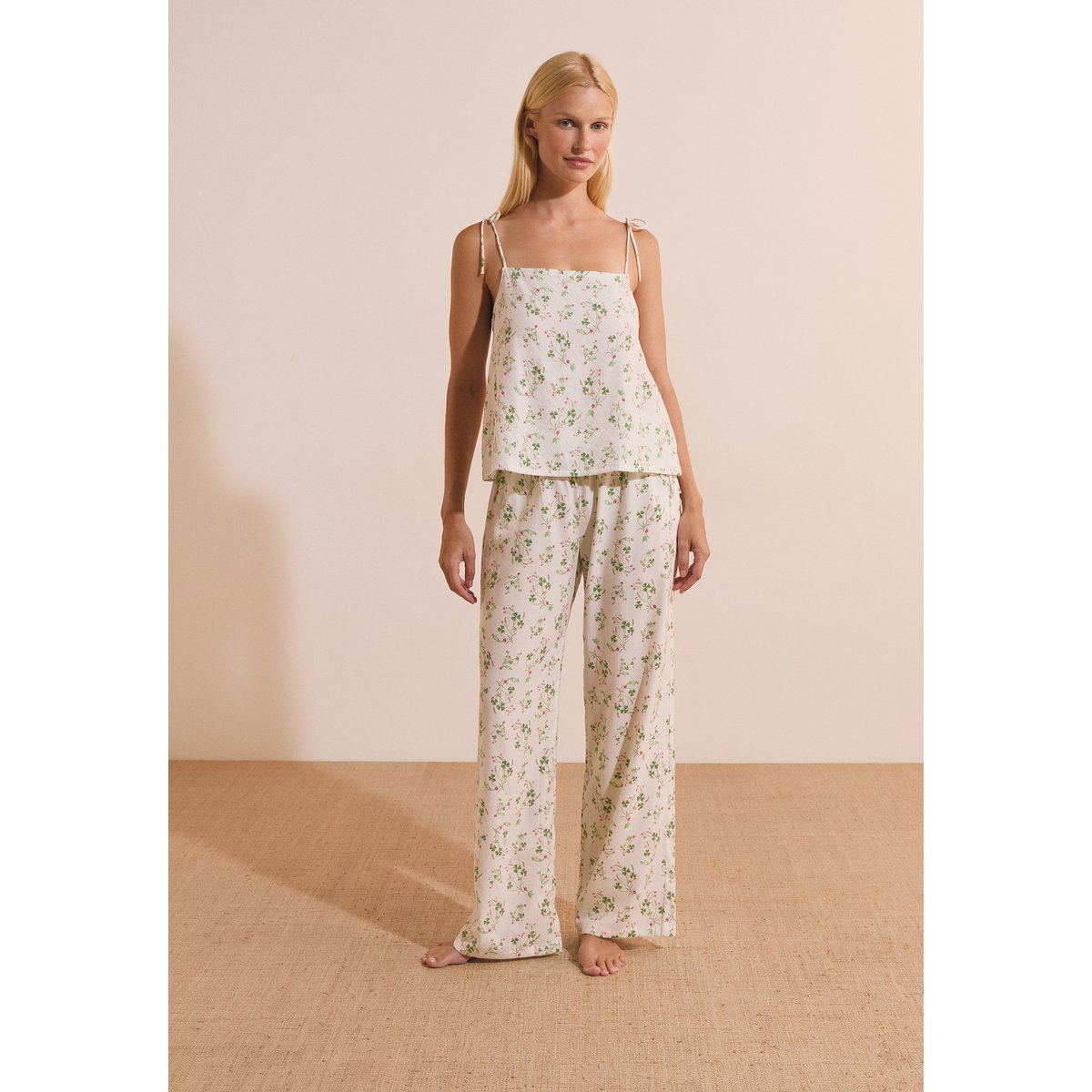 Caraco de pyjama à motifs radis TILLIEUL blanc, ETAM