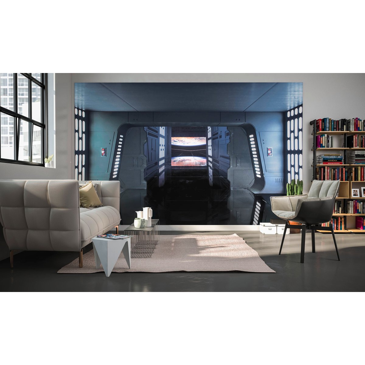 Papier peint Komar - Star Wars Death Star Floor -400 x 250 cm multicolore, HEXOA