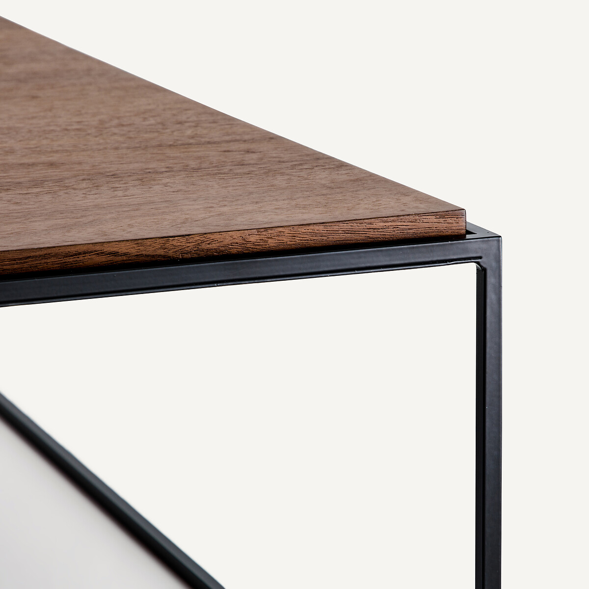 Table basse carrée en plaqué noyer format XL Nolia noyer, AM.PM