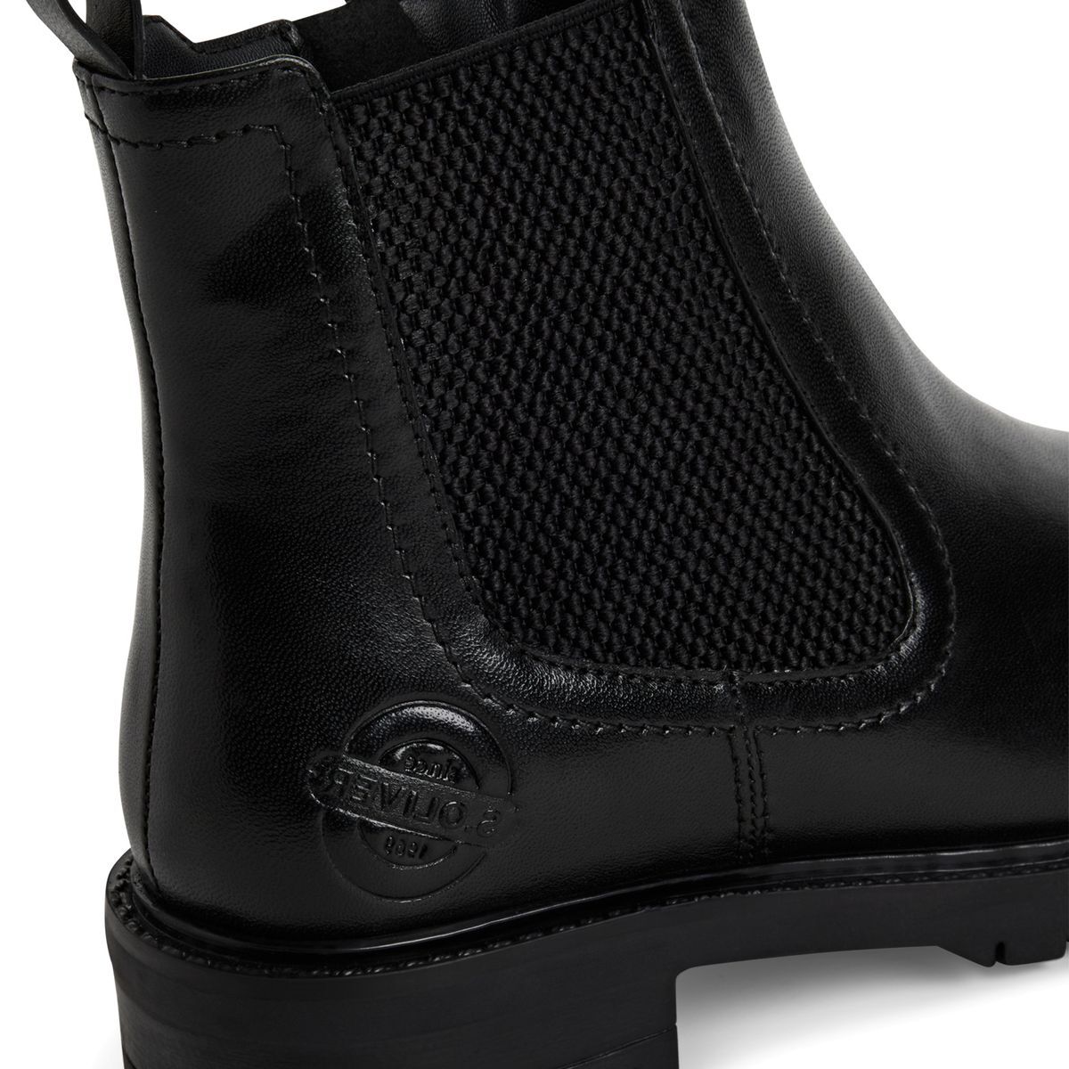 Bottine Chelsea en cuir noir, S.OLIVER