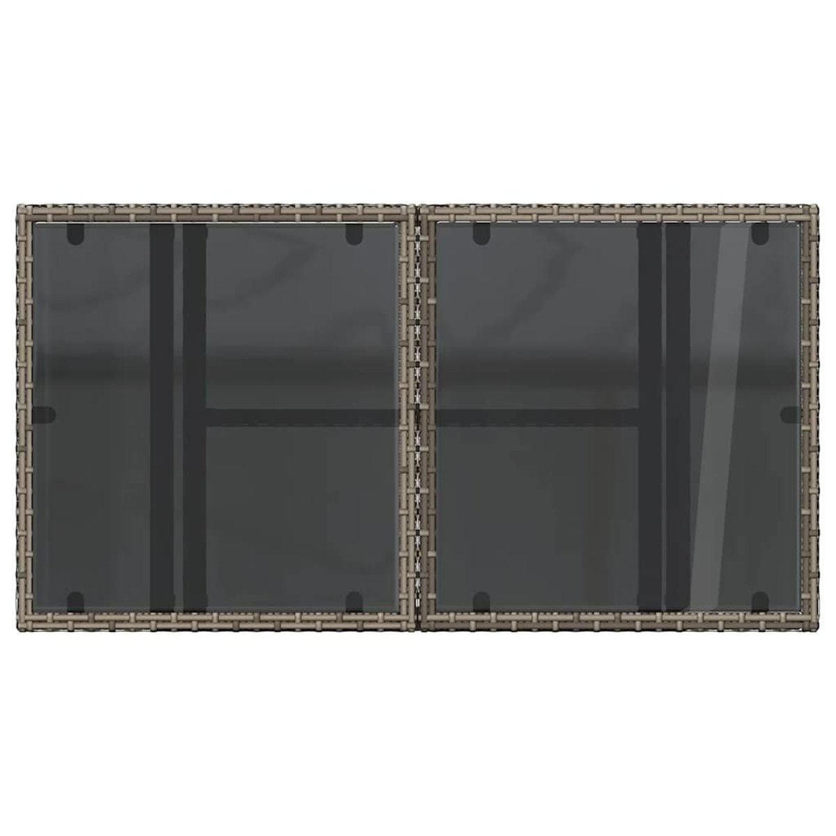 Table basse de jardin relevable avec plateau en verre gris, HOME MAISON