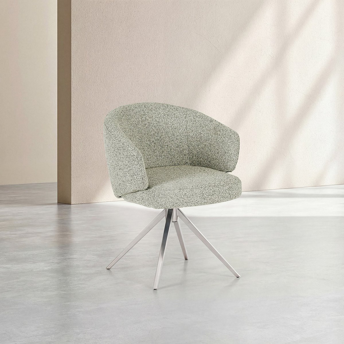 Chaise tissu GALATI gris, HABITAT
