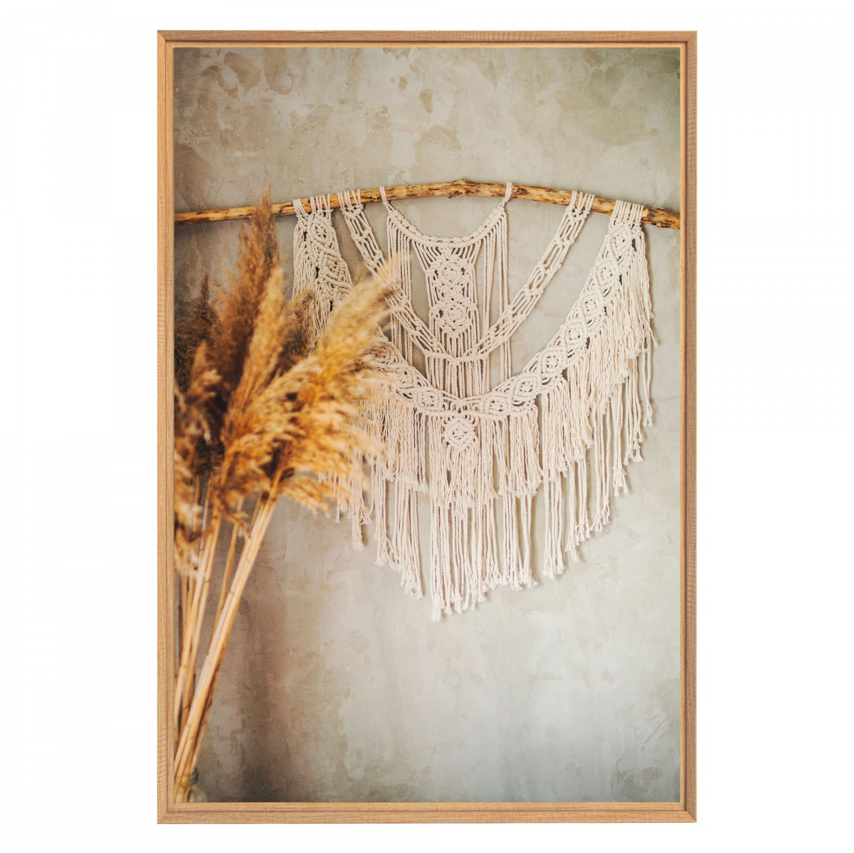 Tableau Mural Mat Encadré Pampa & Macrame CHARME ROMANTIQUE tableaux encadrés, CEANOTHE