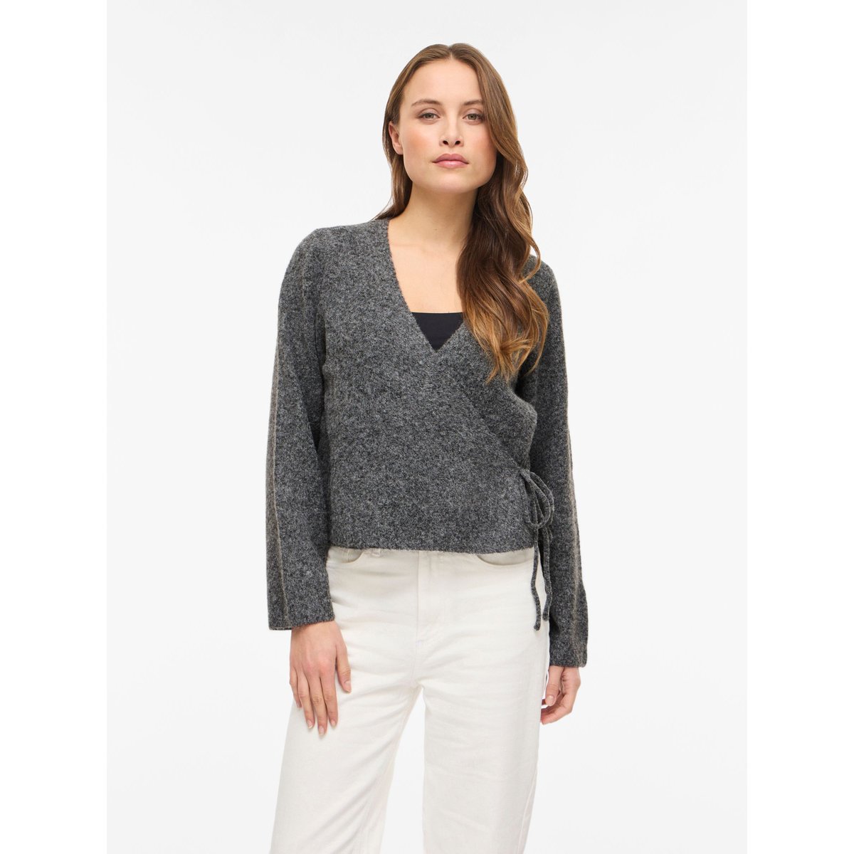 Top Cache-Cœur medium grey melange, VILA