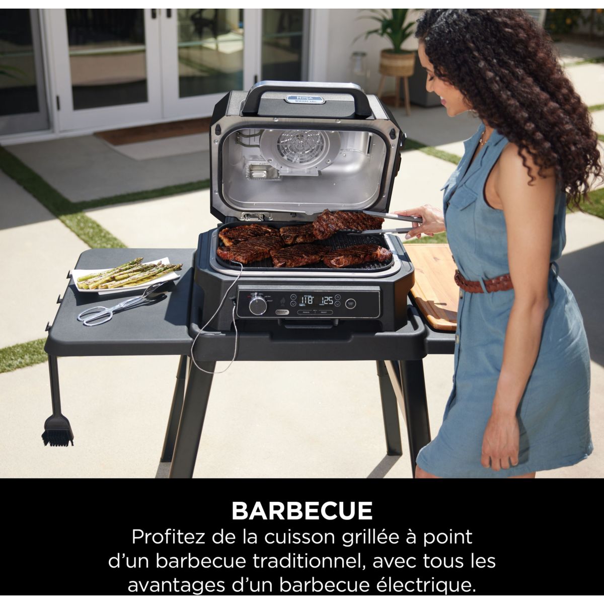 Barbecue électrique Woodfire OG850EU Pro XL avec thermosonde 50x40 cm couleur unique, NINJA