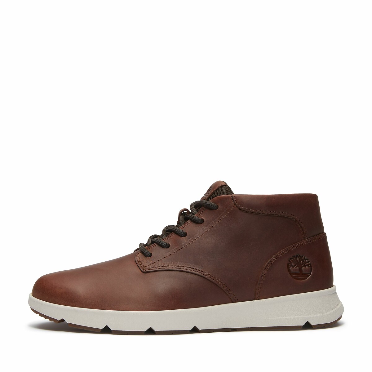 PARKER STREET MID LACE hoge leren sneakers kastanje, TIMBERLAND