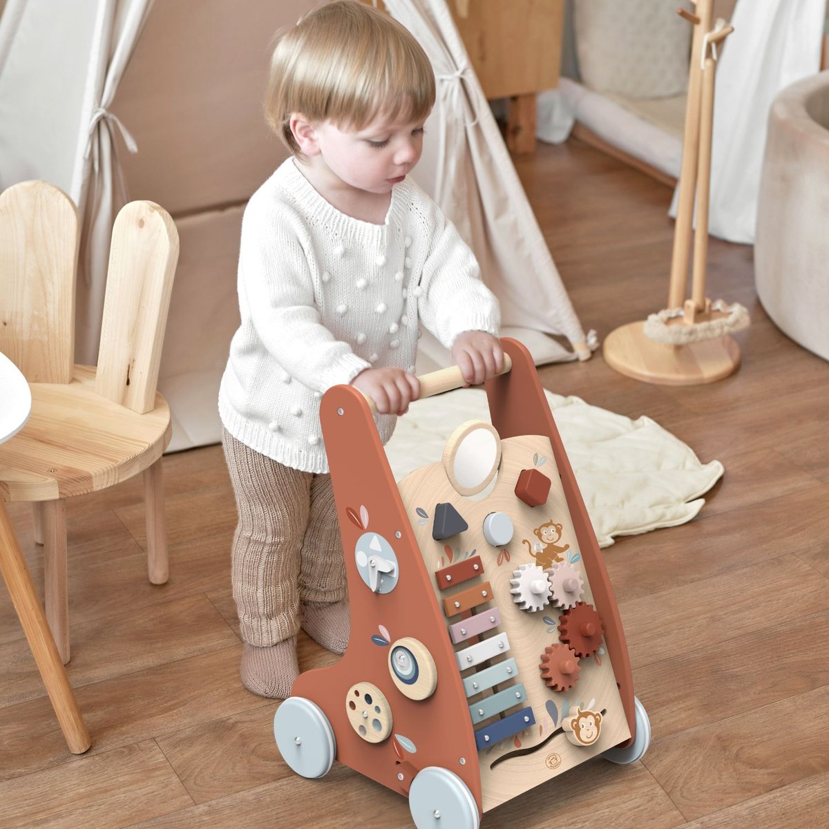 Chariot de marche multicolore, SPEEDY MONKEY