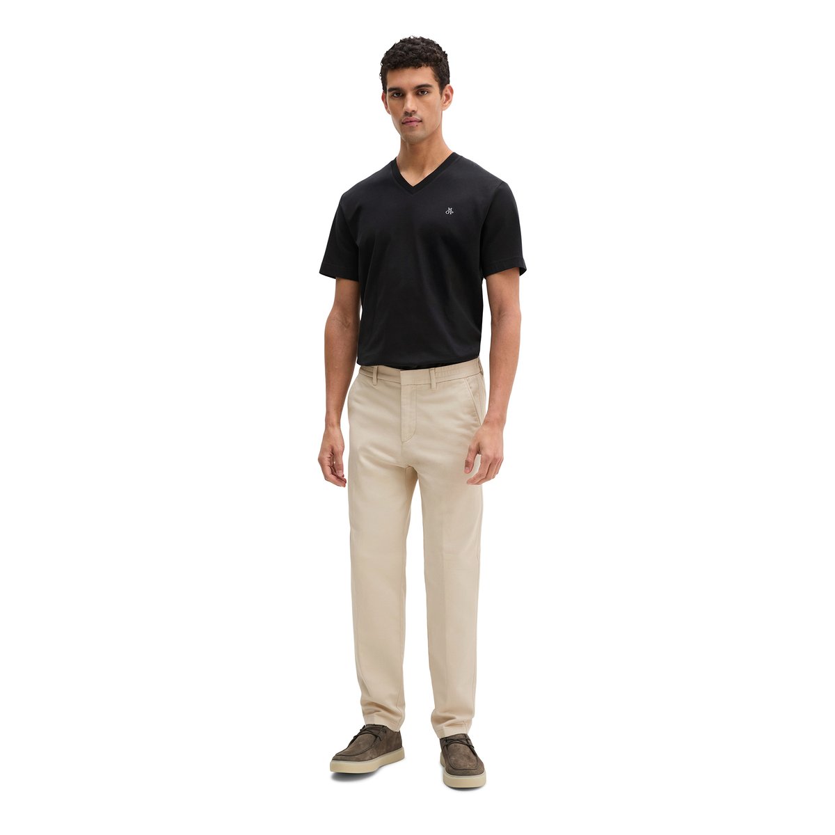 T-shirt regular en pur coton bio noir, MARC O'POLO
