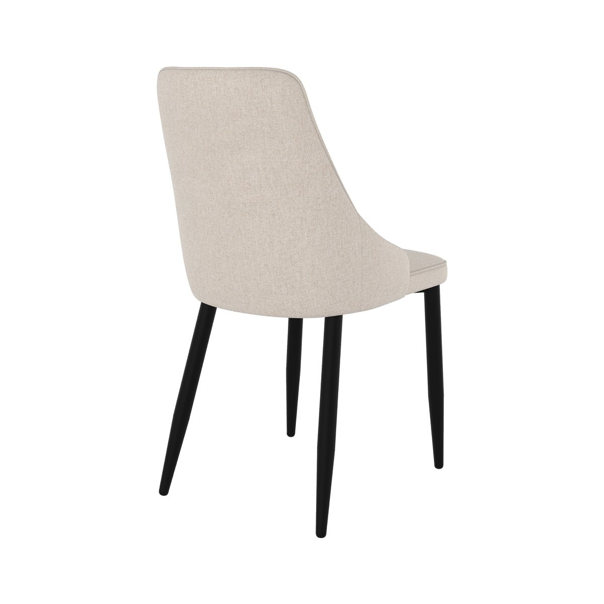 Lot de 2 chaises en tissu et pieds en métal - PIPO beige, MAISON PAVANE