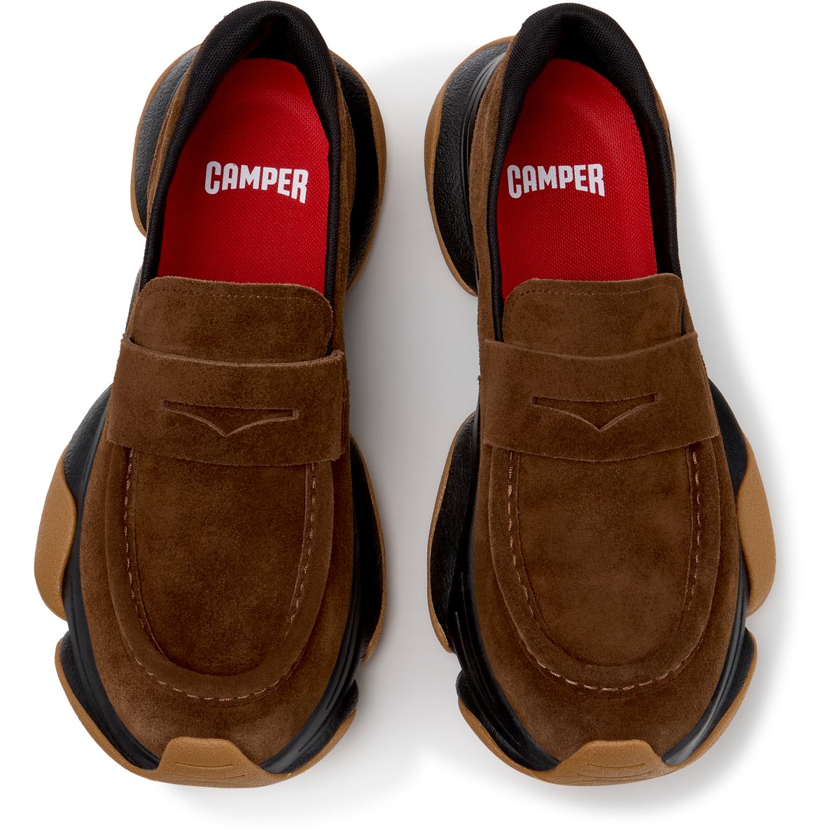 Mocassins Karst 2 Suede Leather brun moyen 003, CAMPER