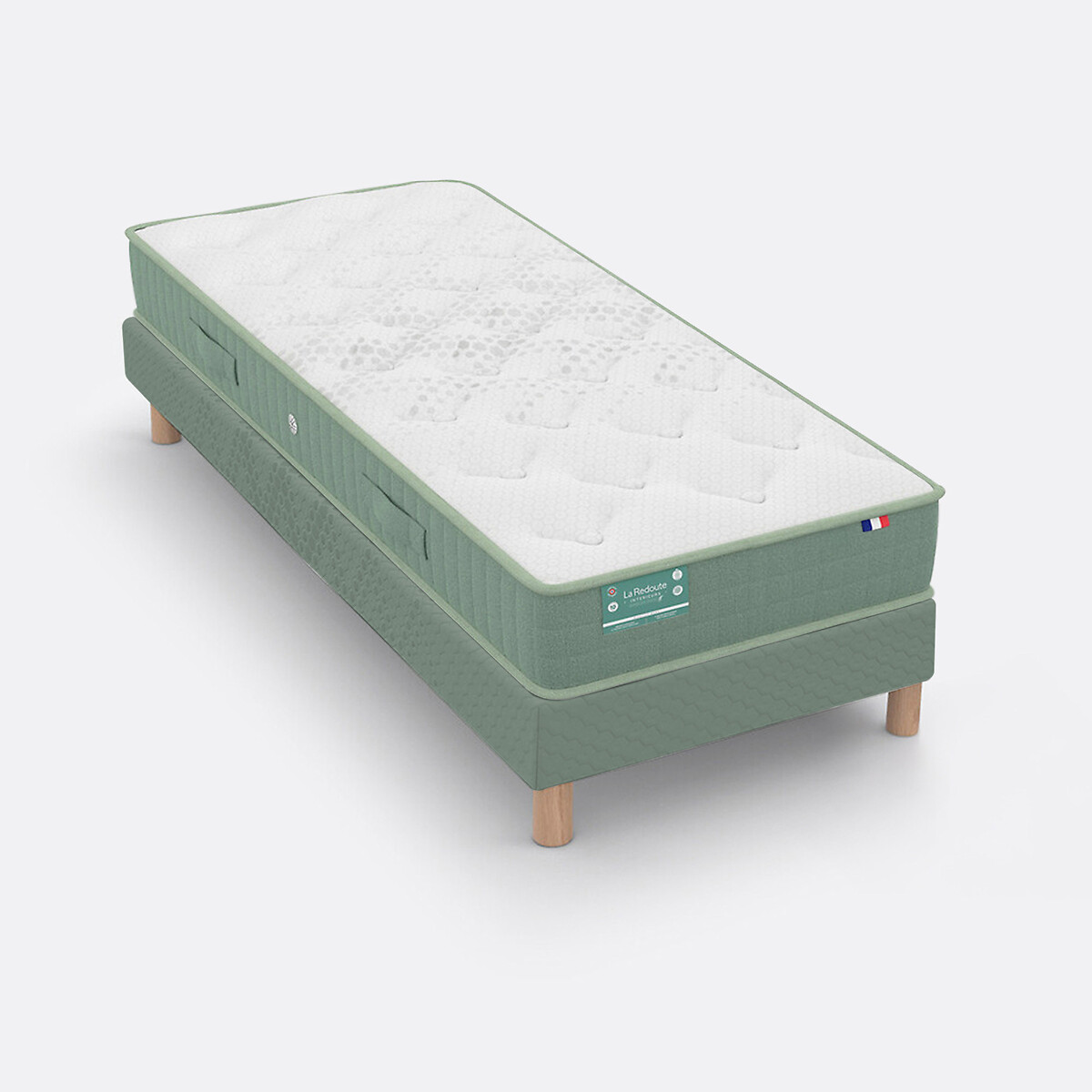Ensemble matelas latex, 5 zones, soutien ferme, accueil enveloppant et sommier&n vert, LA REDOUTE INTERIEURS