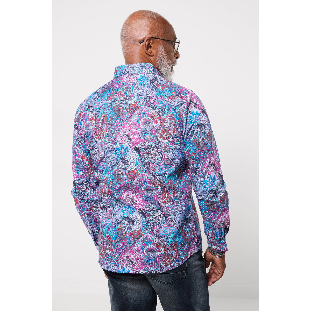 Chemise Parfaite Motif Cachemire bleu, JOE BROWNS