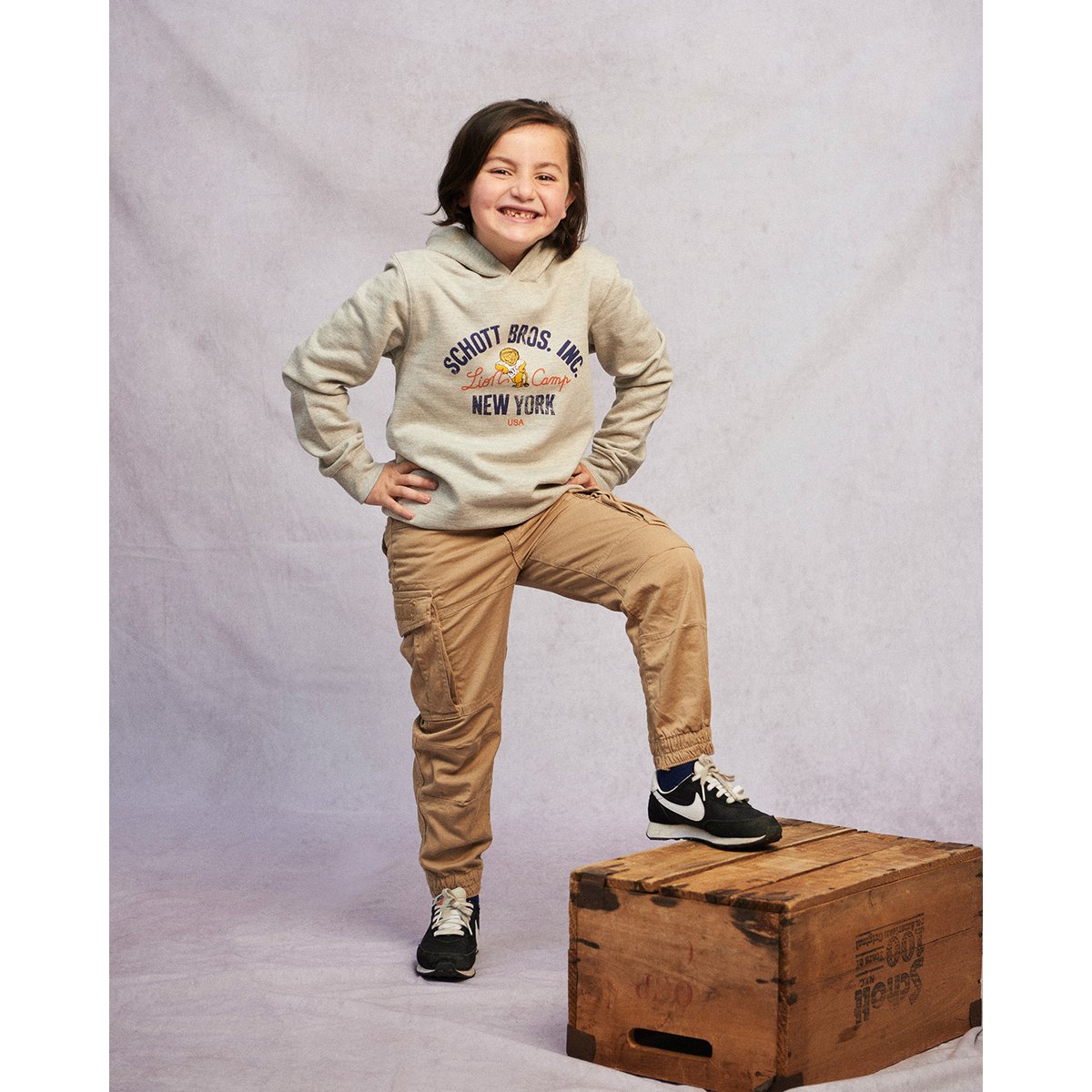 Pantalon multipoches beige, SCHOTT