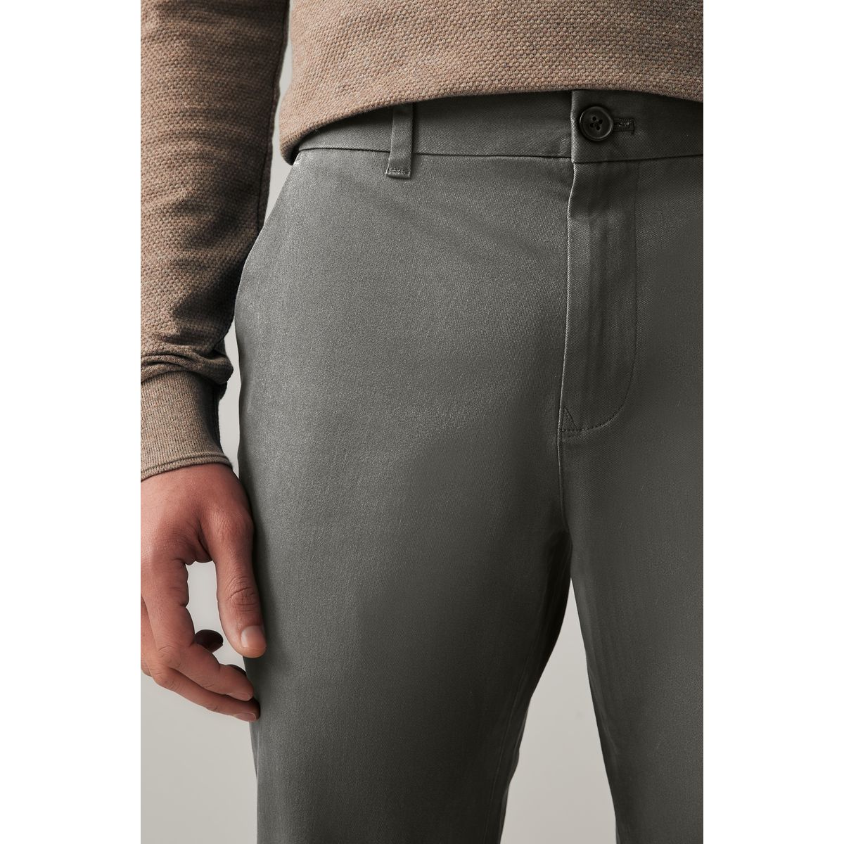 Pantalon chino stretch coupe slim, lot de 3 bleu, gris, marine, NEXT