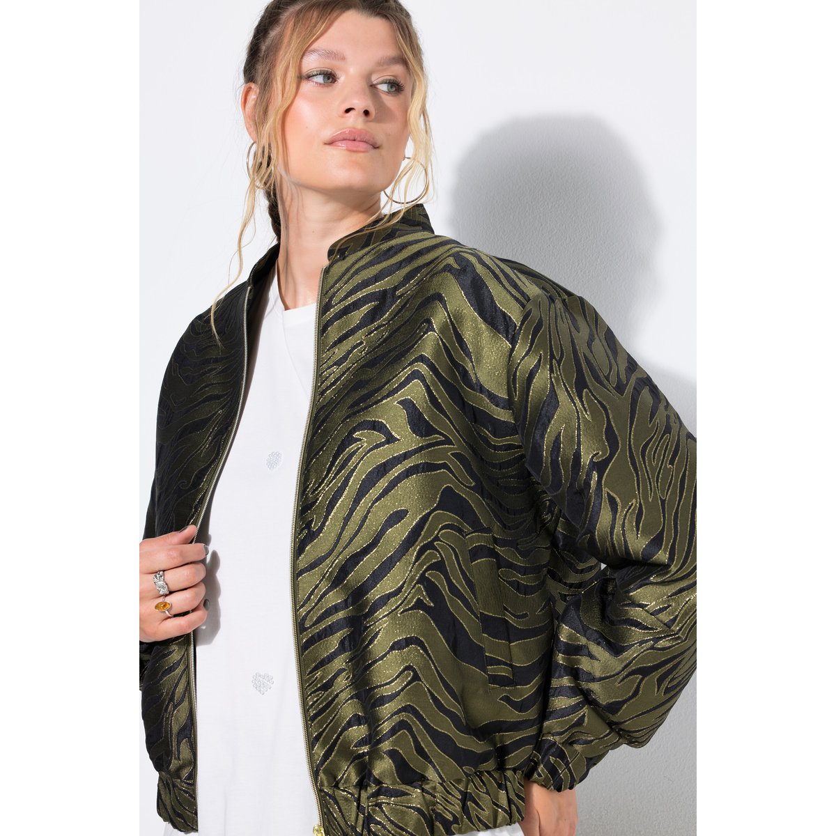Blouson coupe Boxy Shape kaki foncé, STUDIO UNTOLD