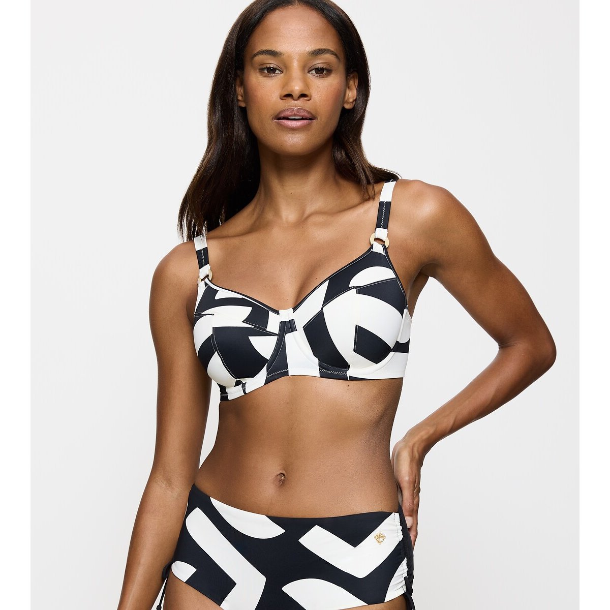 Summer Allure Minimiser Bikini Top black/white, TRIUMPH