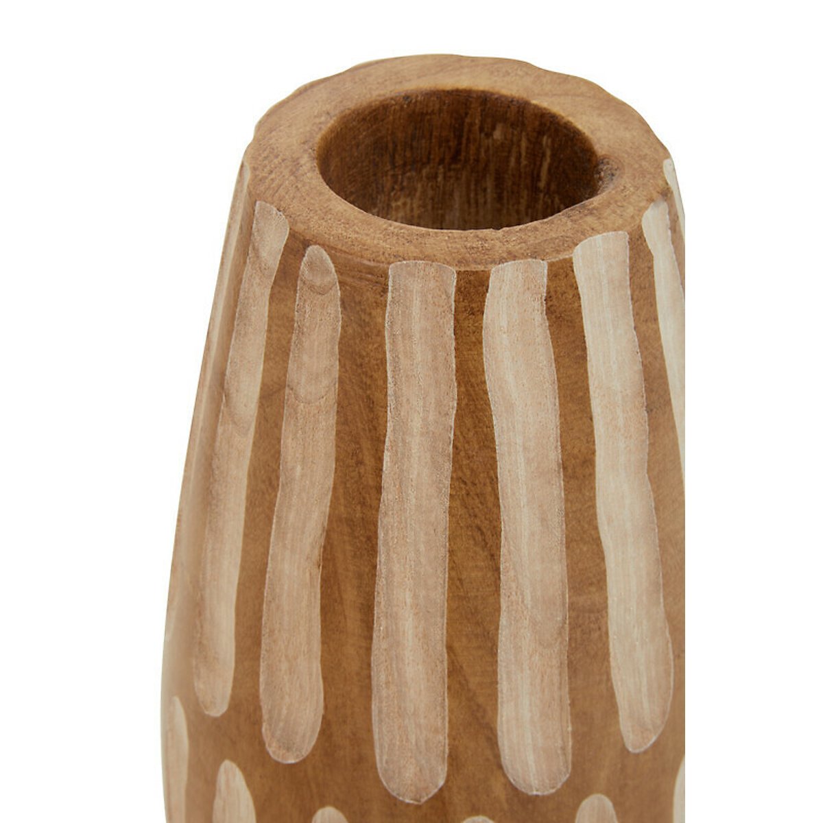 Small Brown And Natural Carved Vase brown , FIFTY FIVE SOUTH