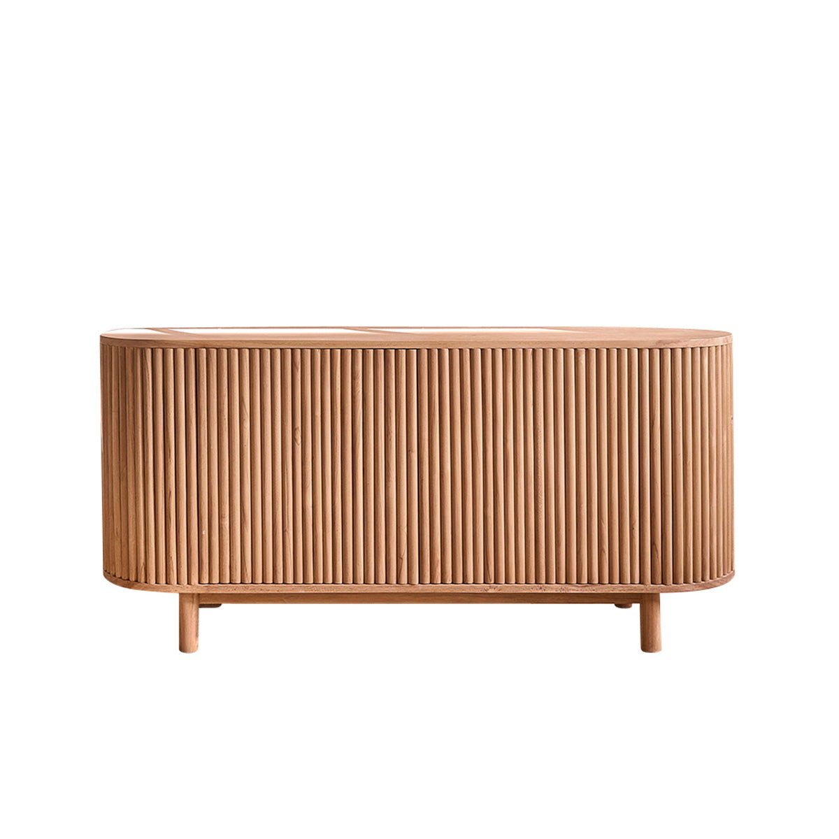 Buffet en bois teck massif 160 cm COLINE naturel, BERAH GETAH