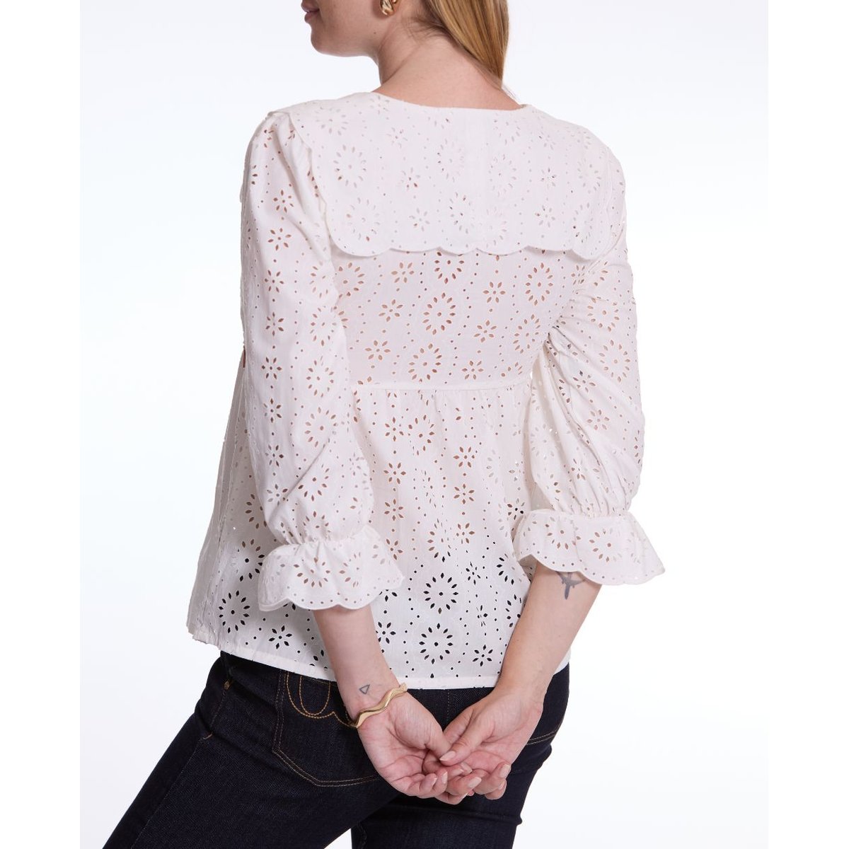 Blouse de grossesse et allaitement Clothilde blanc, CACHE COEUR