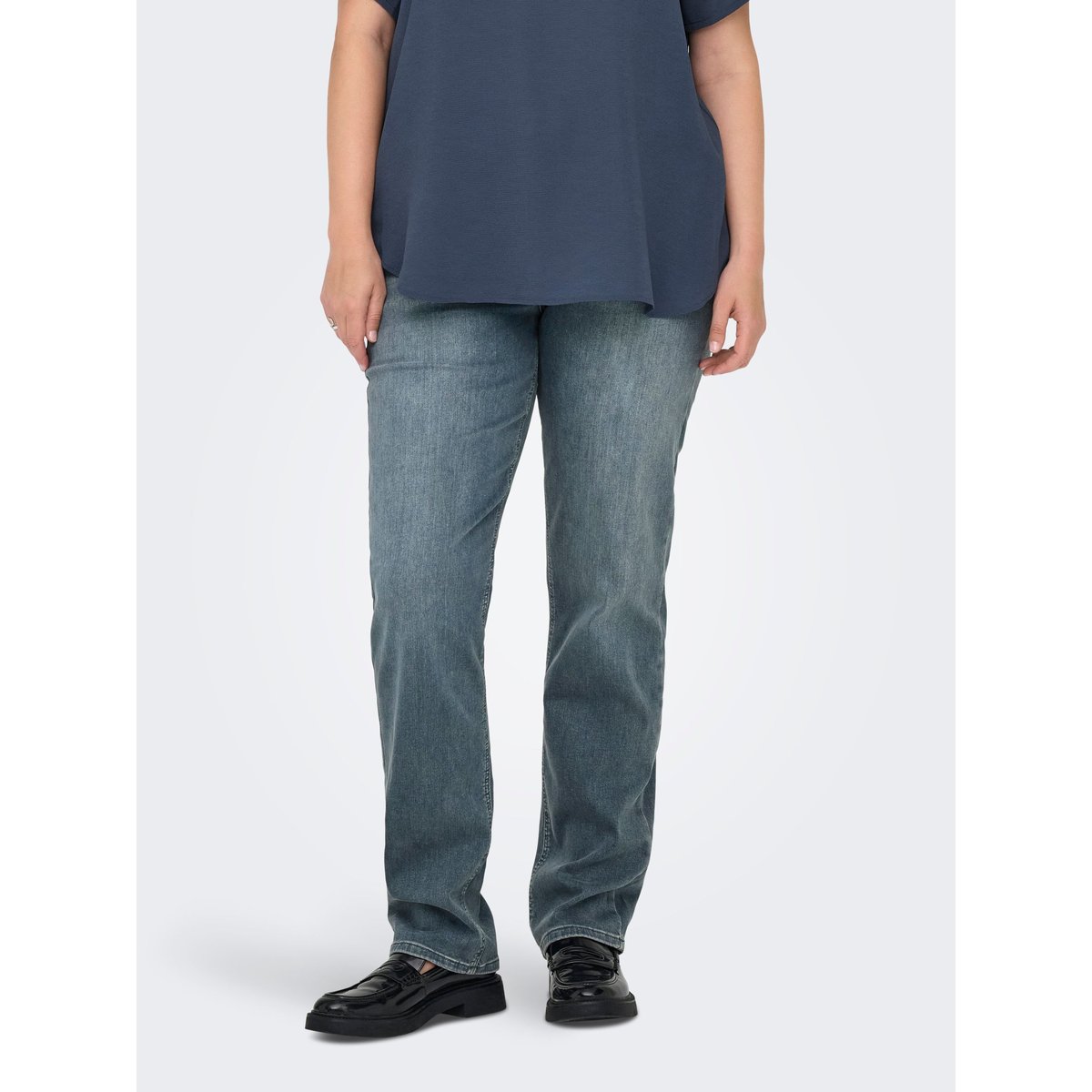 Jean Coupe Droite special blue grey denim, ONLY CARMAKOMA