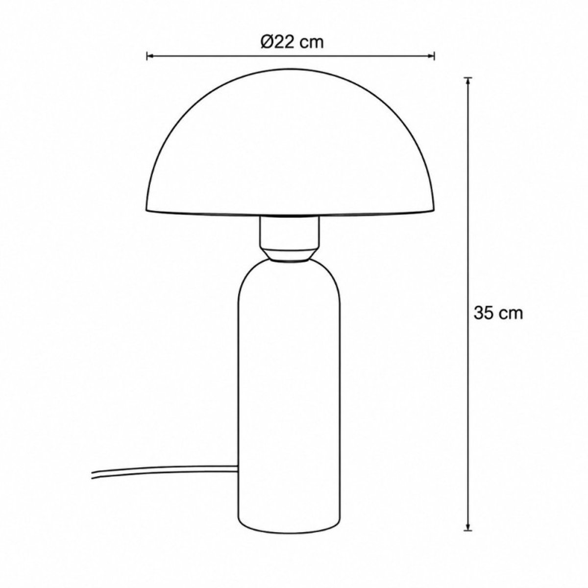 Lampe à poser Abra métal kaki vert, MILLUMINE