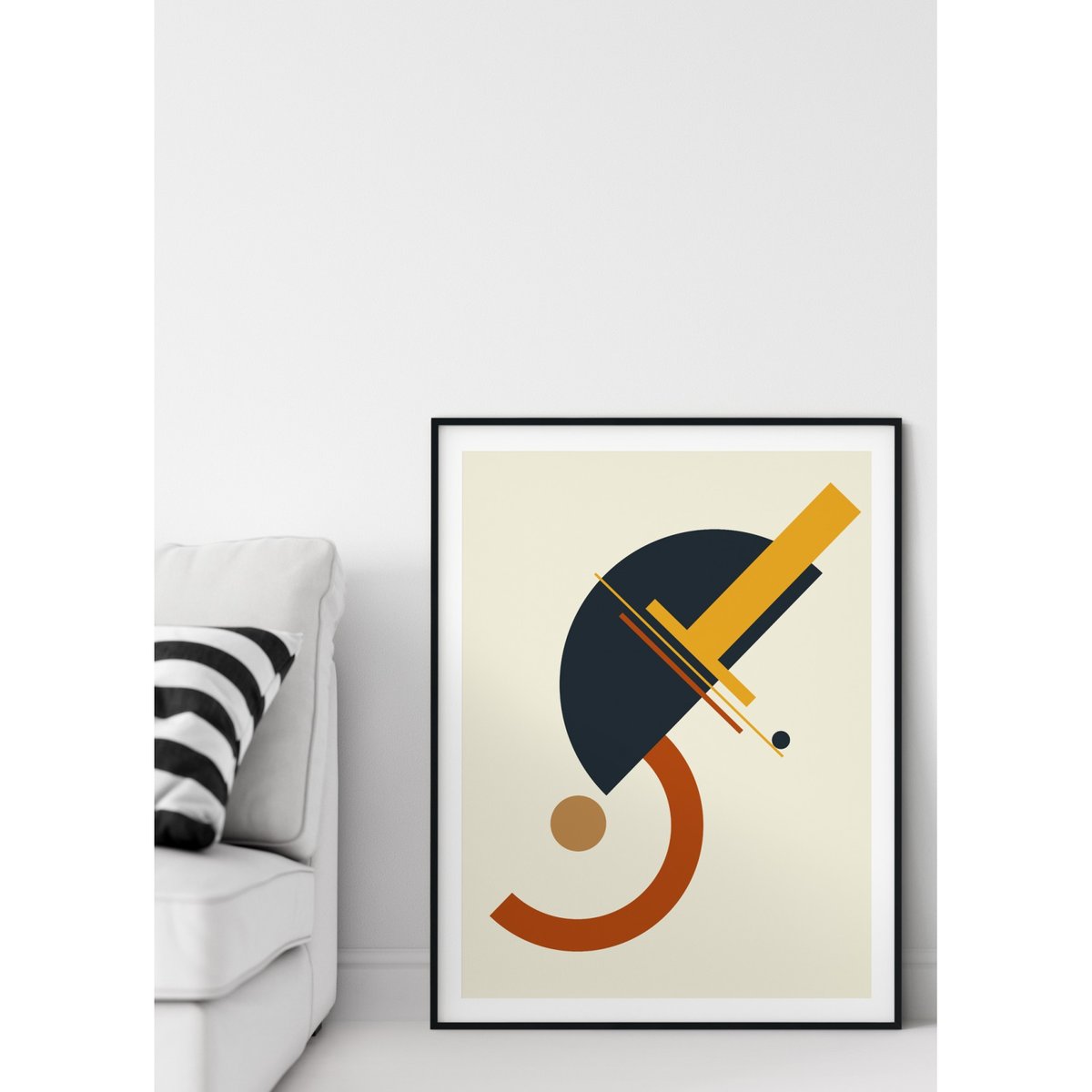Affiche Abstract Composition 6 blanc, L'AFFICHERIE