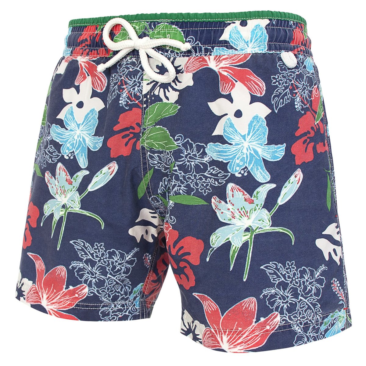 Short de bain NEWJIM 9936 Tropical bleu, LES LOULOUS DE LA PLAGE