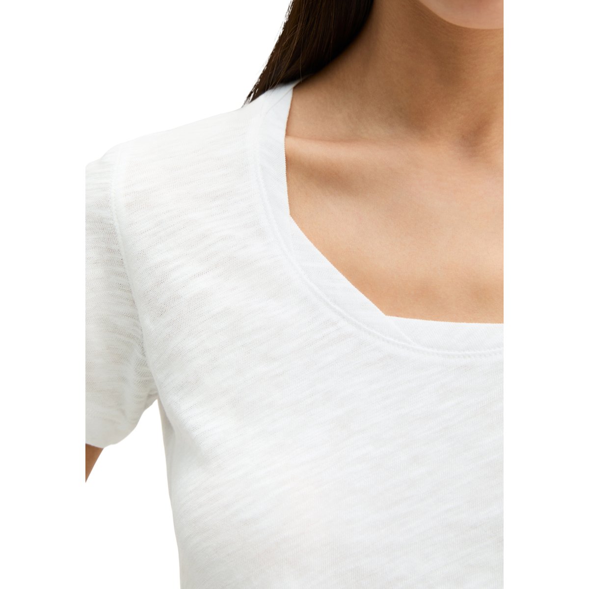 T-shirt en jersey DfC regular 100 % coton blanc, MARC O'POLO